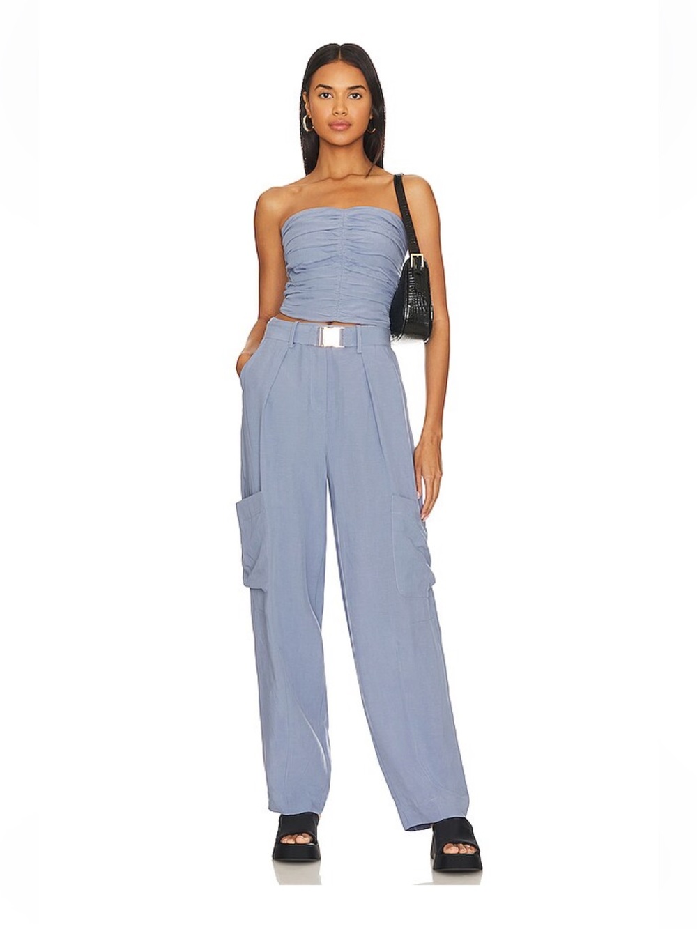 NWT Revolve size L Nouvelle cargo pants in blue haze